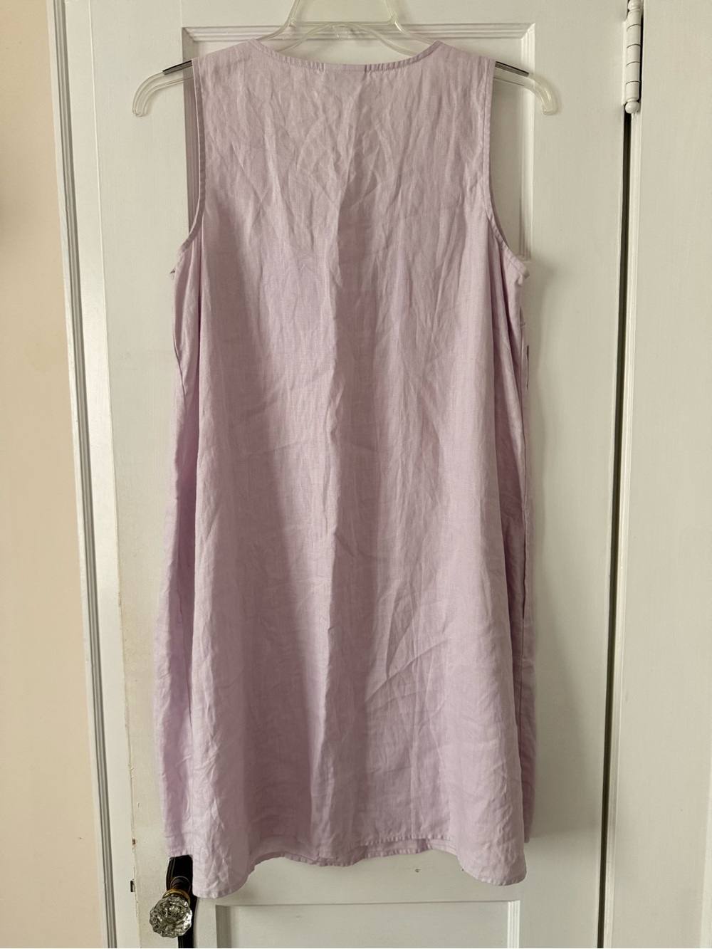 J. Jill Love Linen Lavender Sleeveless Shift Dress Size Medium - Picture 4 of 4